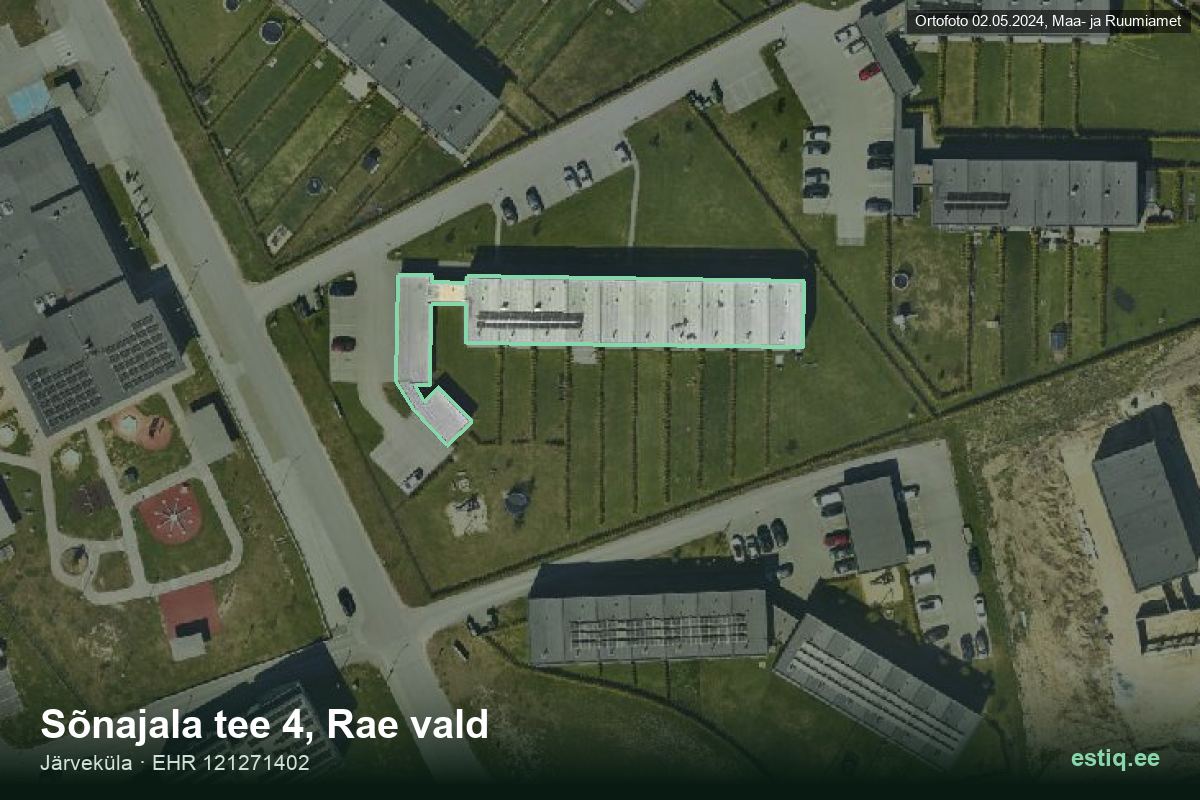 Sõnajala tee 4, Rae – ilmakuva rakennuksesta, ääriviiva rakennusrekisteristä (EHR)