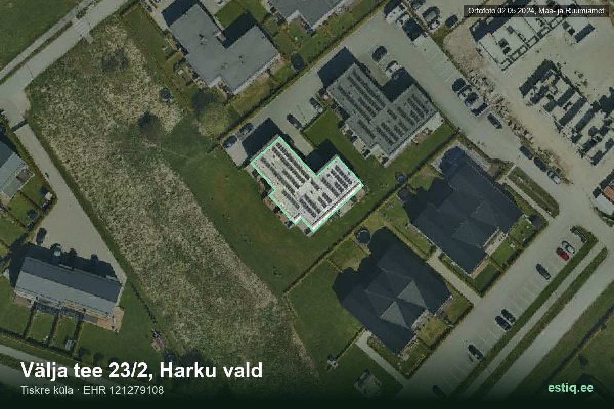 Välja tee 23/2, Harku – аэрофото дома, контур по данным регистра строений (EHR)