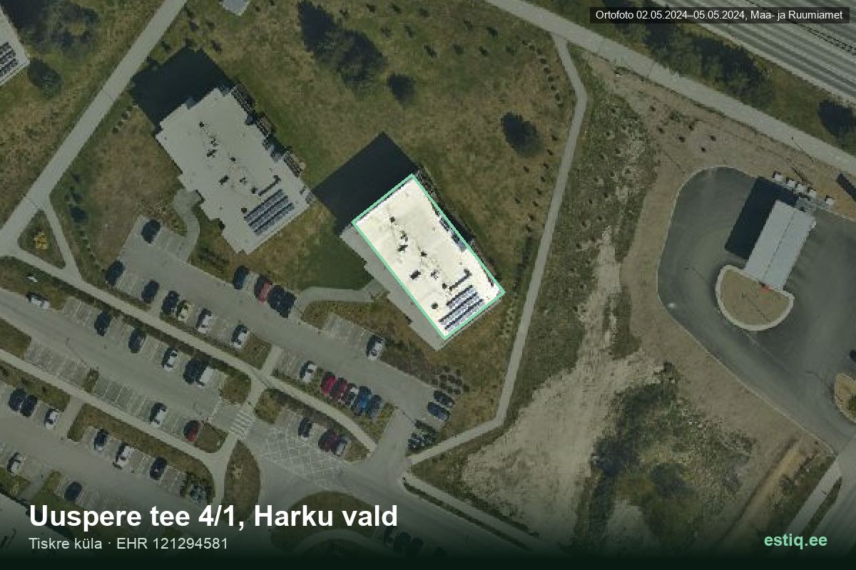 Uuspere tee 4/1, Harku – hoone aerofoto, kontuur ehitisregistri (EHR) andmetest
