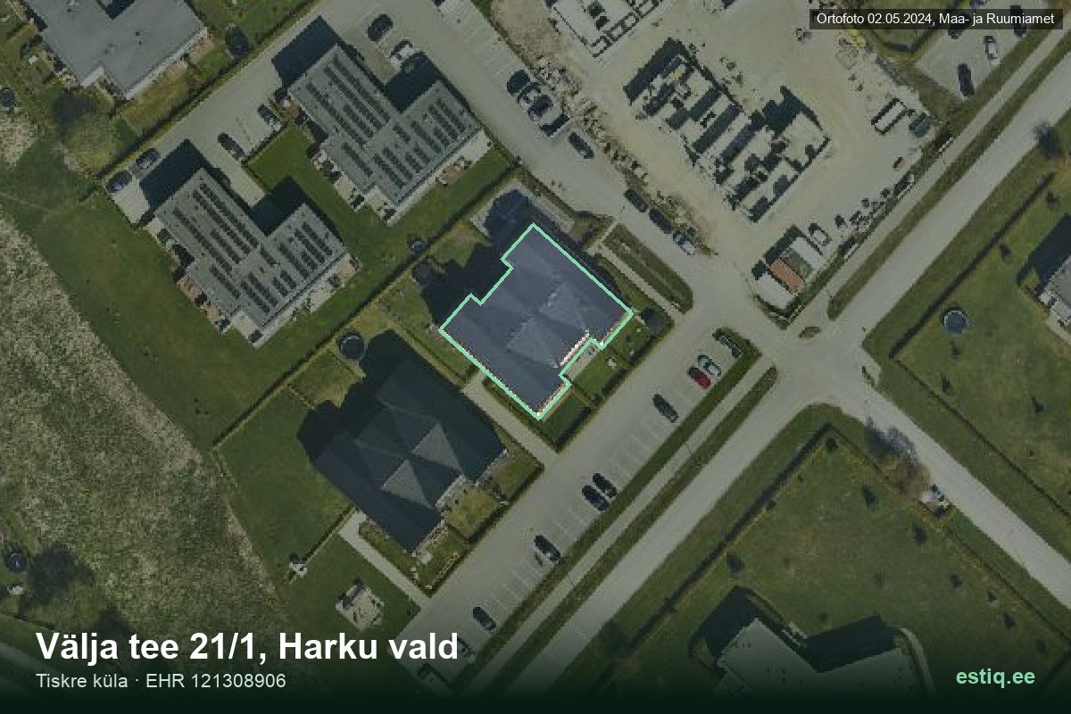 Välja tee 21/1, Harku – аэрофото дома, контур по данным регистра строений (EHR)