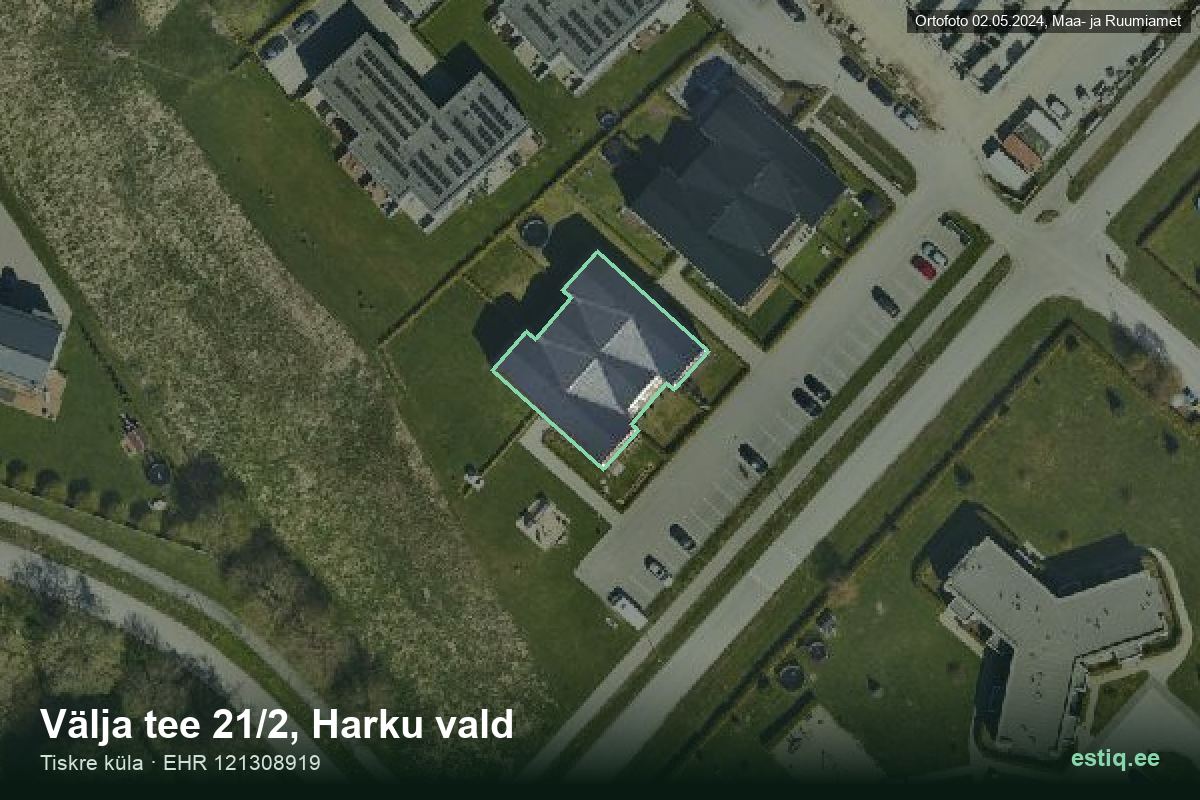 Välja tee 21/2, Harku – aerial photo of the building, outline from the Building Register (EHR)