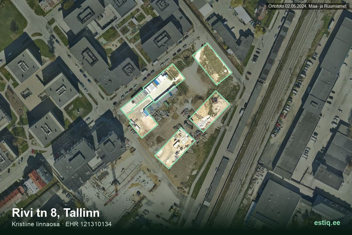 Seebi tänav 22a, Tallinn – hoone aerofoto, kontuur ehitisregistri (EHR) andmetest