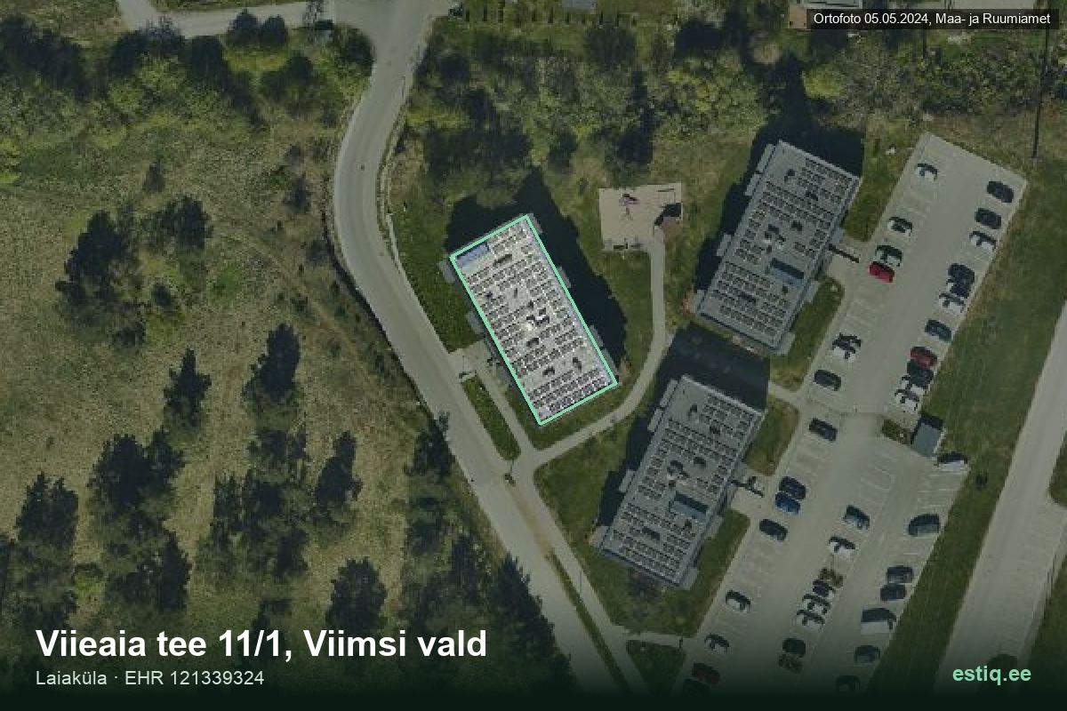 Viieaia tee 11/1, Viimsi – hoone aerofoto, kontuur ehitisregistri (EHR) andmetest