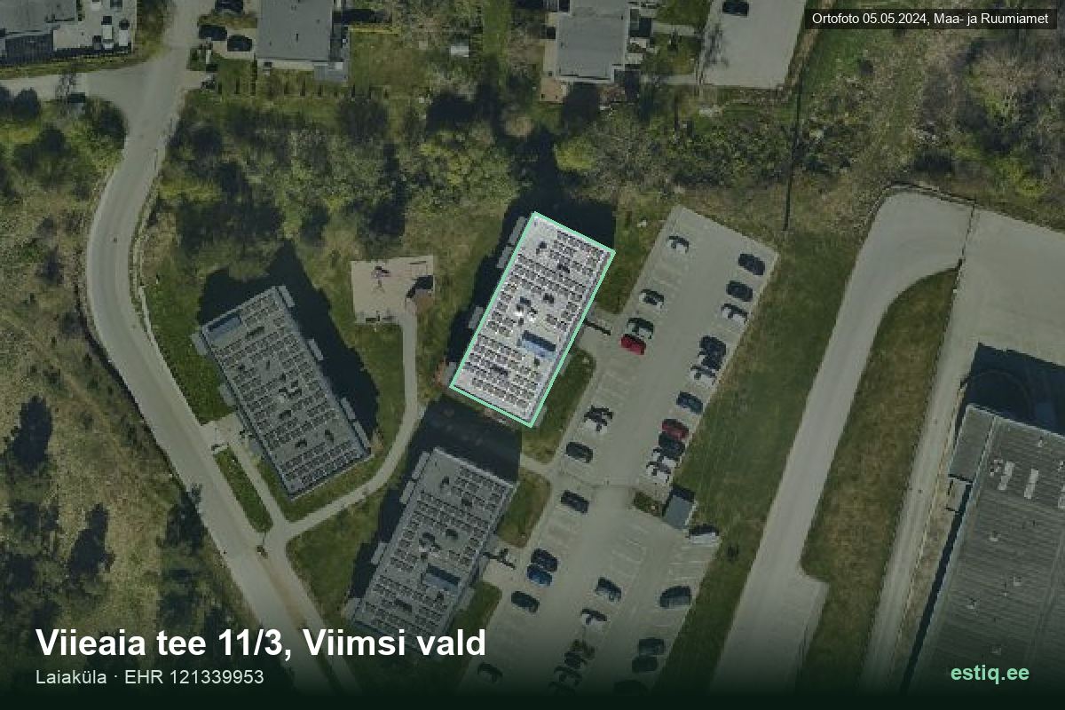 Viieaia tee 11/3, Viimsi – hoone aerofoto, kontuur ehitisregistri (EHR) andmetest