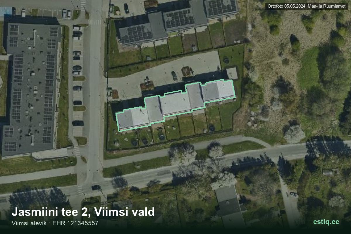 Jasmiini tee 2, Viimsi – hoone aerofoto, kontuur ehitisregistri (EHR) andmetest