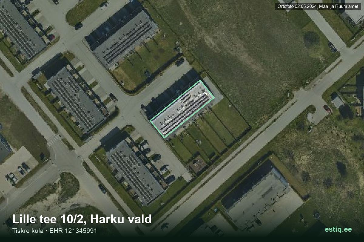 Lille tee 10/2, Harku – hoone aerofoto, kontuur ehitisregistri (EHR) andmetest