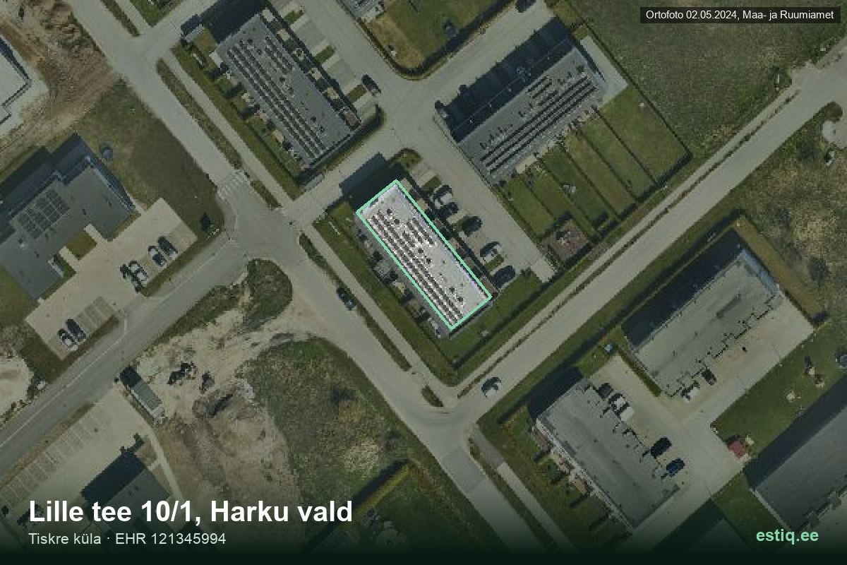 Lille tee 10/1, Harku – hoone aerofoto, kontuur ehitisregistri (EHR) andmetest