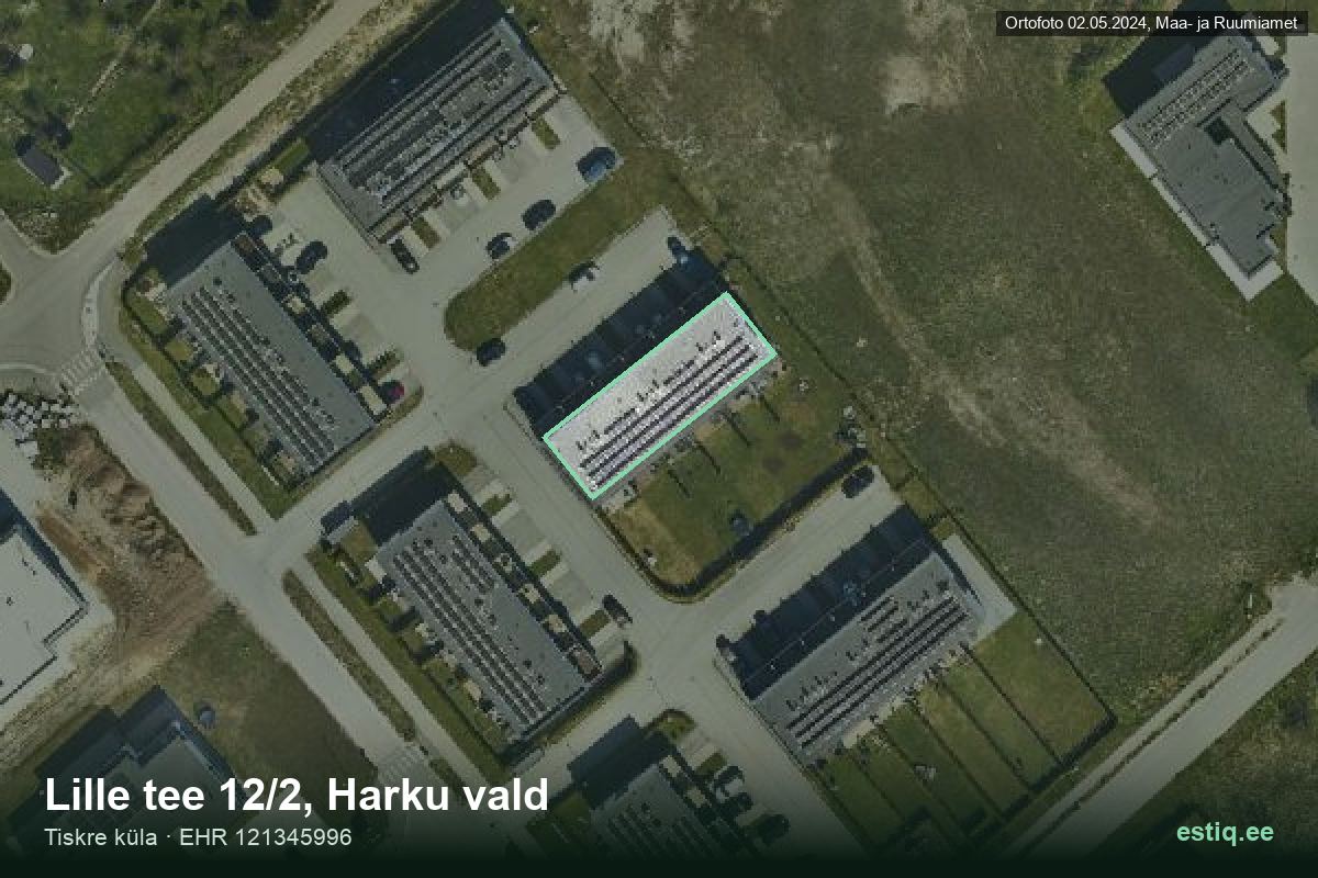 Lille tee 12/2, Harku – ilmakuva rakennuksesta, ääriviiva rakennusrekisteristä (EHR)