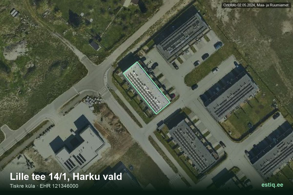Lille tee 14/1, Harku – hoone aerofoto, kontuur ehitisregistri (EHR) andmetest