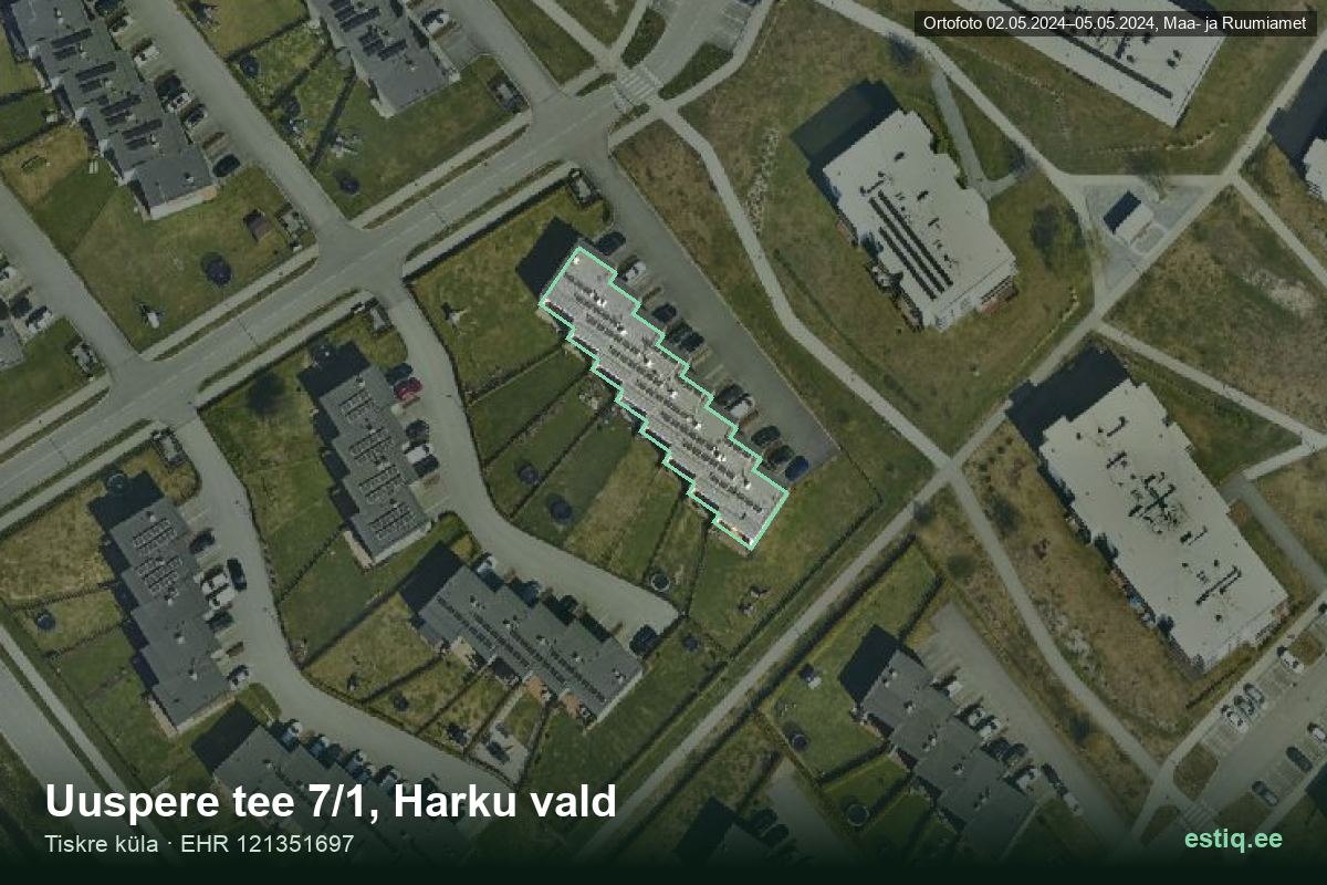 Uuspere tee 7/1, Harku – hoone aerofoto, kontuur ehitisregistri (EHR) andmetest