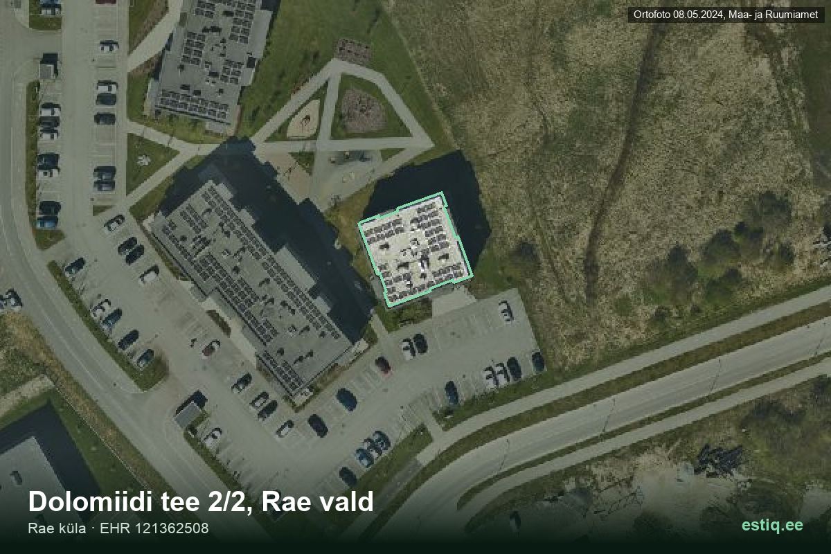 Dolomiidi tee 2/2, Rae – ilmakuva rakennuksesta, ääriviiva rakennusrekisteristä (EHR)