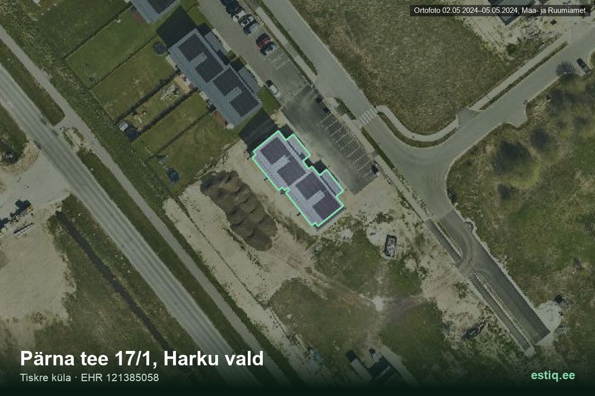 Pärna tee 17/1, Harku – ilmakuva rakennuksesta, ääriviiva rakennusrekisteristä (EHR)