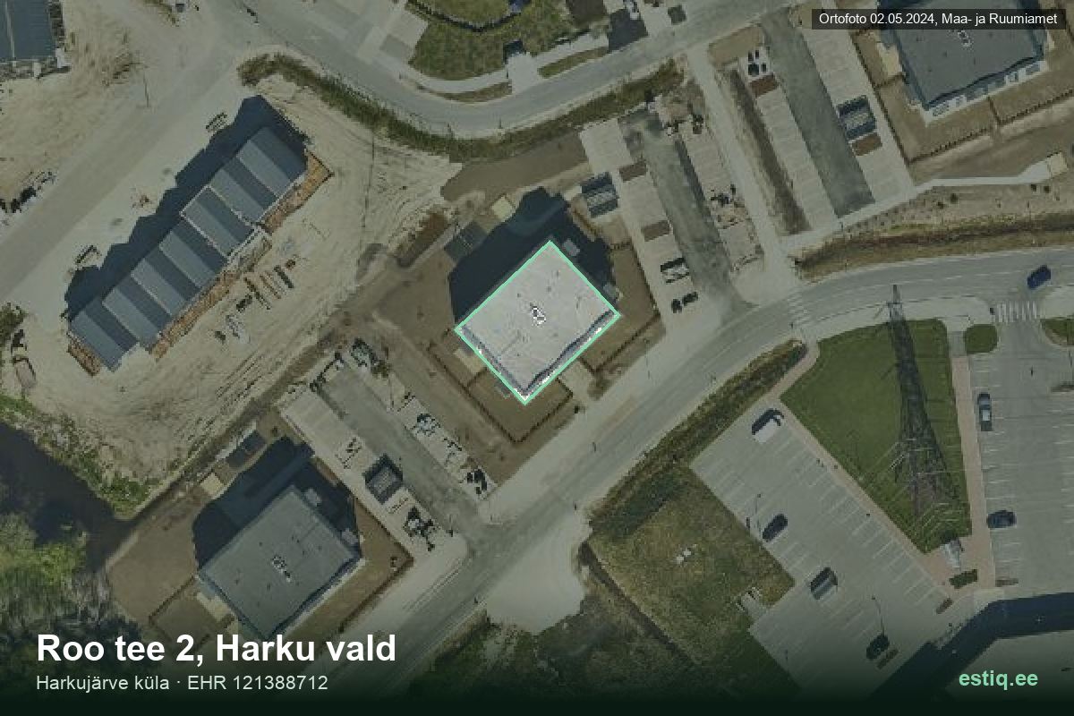 Roo tee 2, Harku – hoone aerofoto, kontuur ehitisregistri (EHR) andmetest
