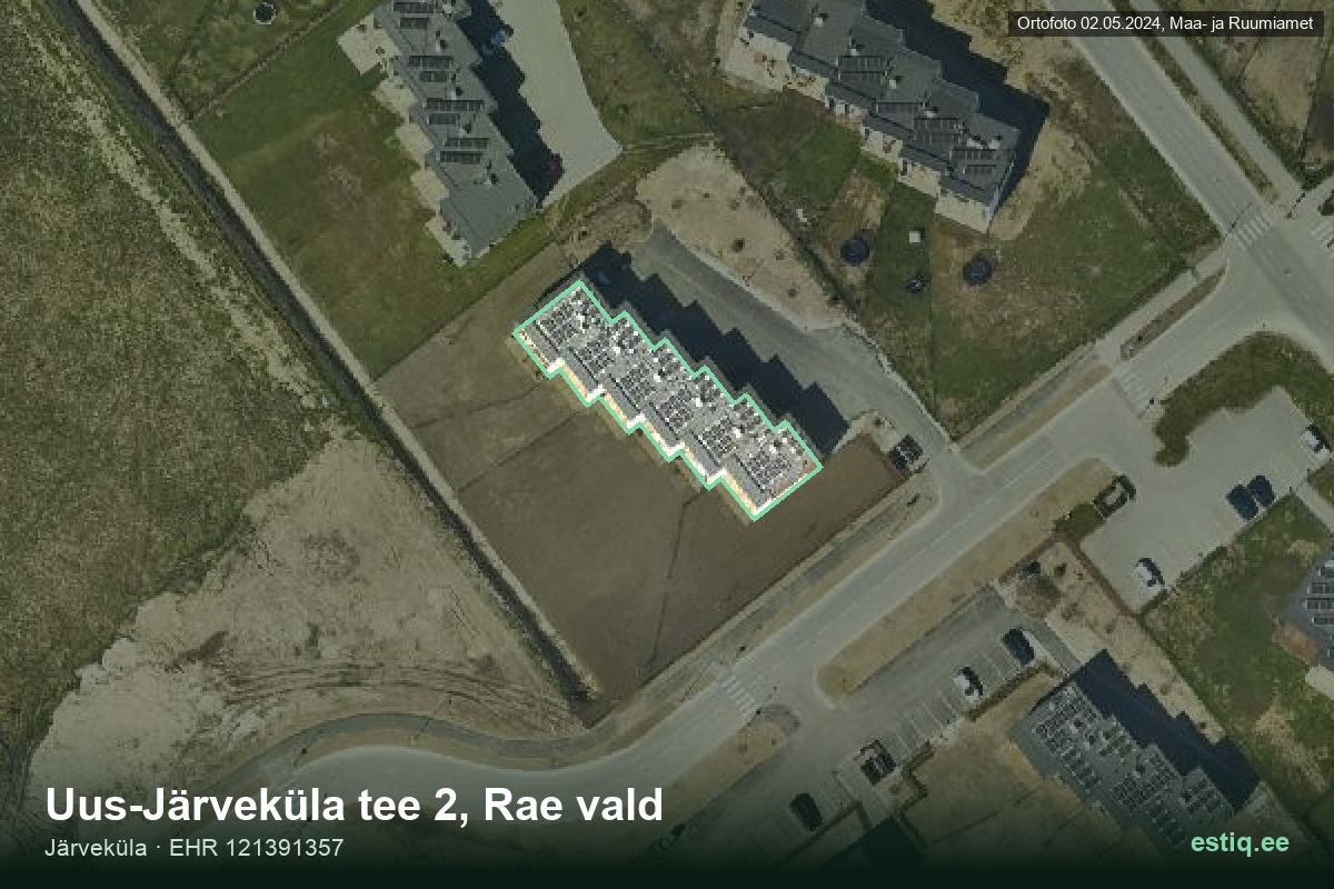 Uus-Järveküla tee 2, Rae – aerial photo of the building, outline from the Building Register (EHR)