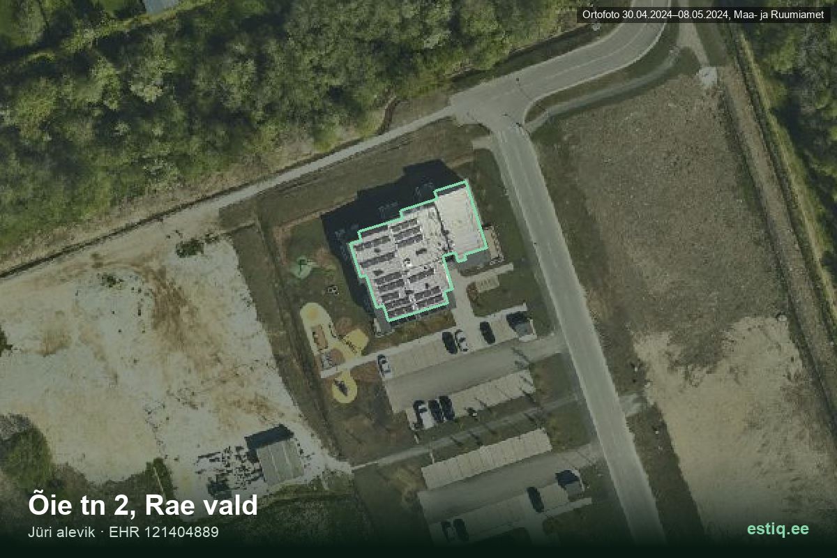 Õie tänav 2, Rae – aerial photo of the building, outline from the Building Register (EHR)