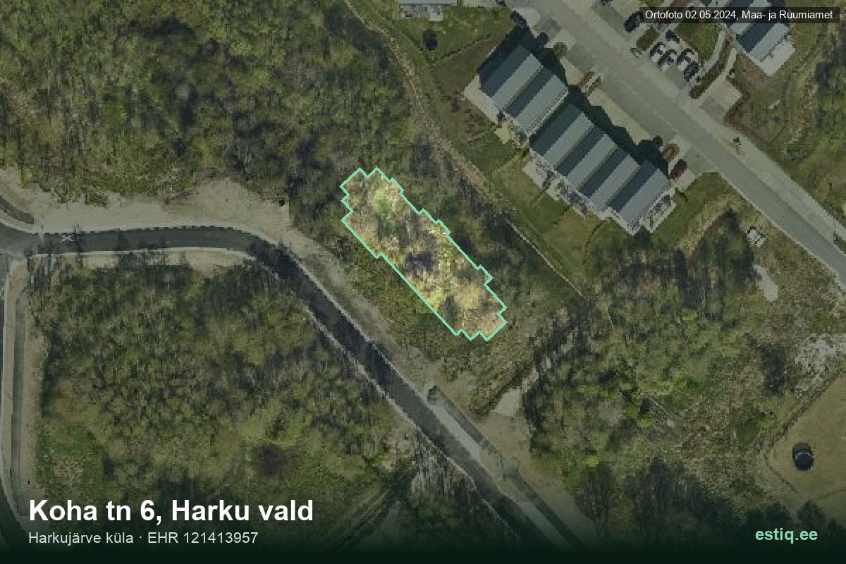 Koha tänav 6, Harku – ilmakuva rakennuksesta, ääriviiva rakennusrekisteristä (EHR)
