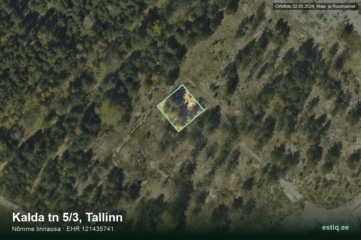 Kalda tänav 5/3, Tallinn – ilmakuva rakennuksesta, ääriviiva rakennusrekisteristä (EHR)